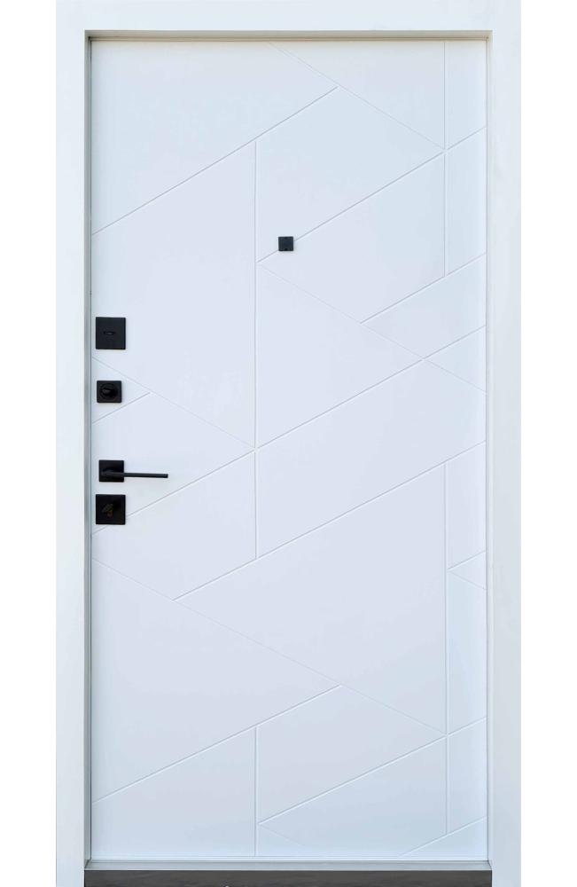 Вхідні двері Qdoors Ультра Фрост (Грифель струтури софт| Біле дерево ) - Зображення 2