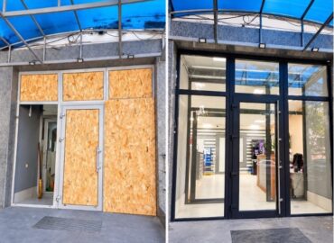 відновлення магазинів та офісів після обстрілів